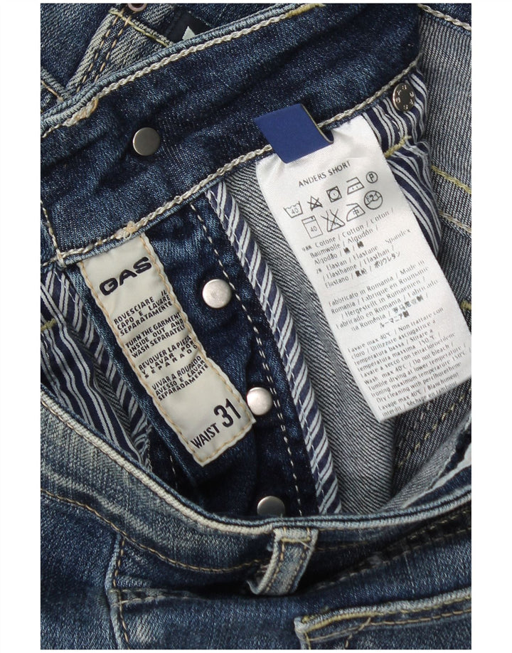 Gas Short en Jean Homme W31 Bleu Moyen Coton