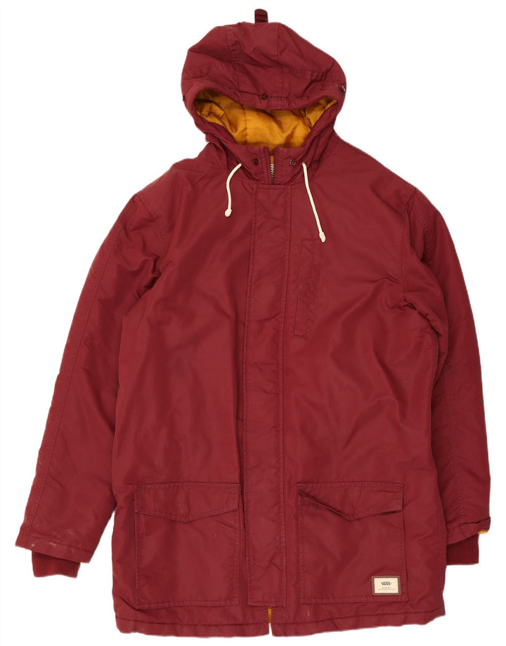 Vans Parka à capuche pour homme UK 38 Medium Burgundy Nylon