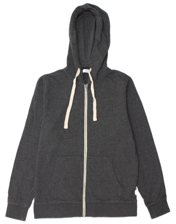 JACK & JONES Pull à Capuche Zippé Homme Gris Moyen Coton