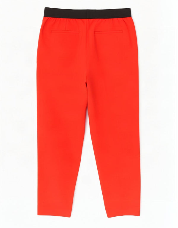 Calvin Klein Pantalon court pour femme EU 42 Large W30 L23 Rouge Colourblock