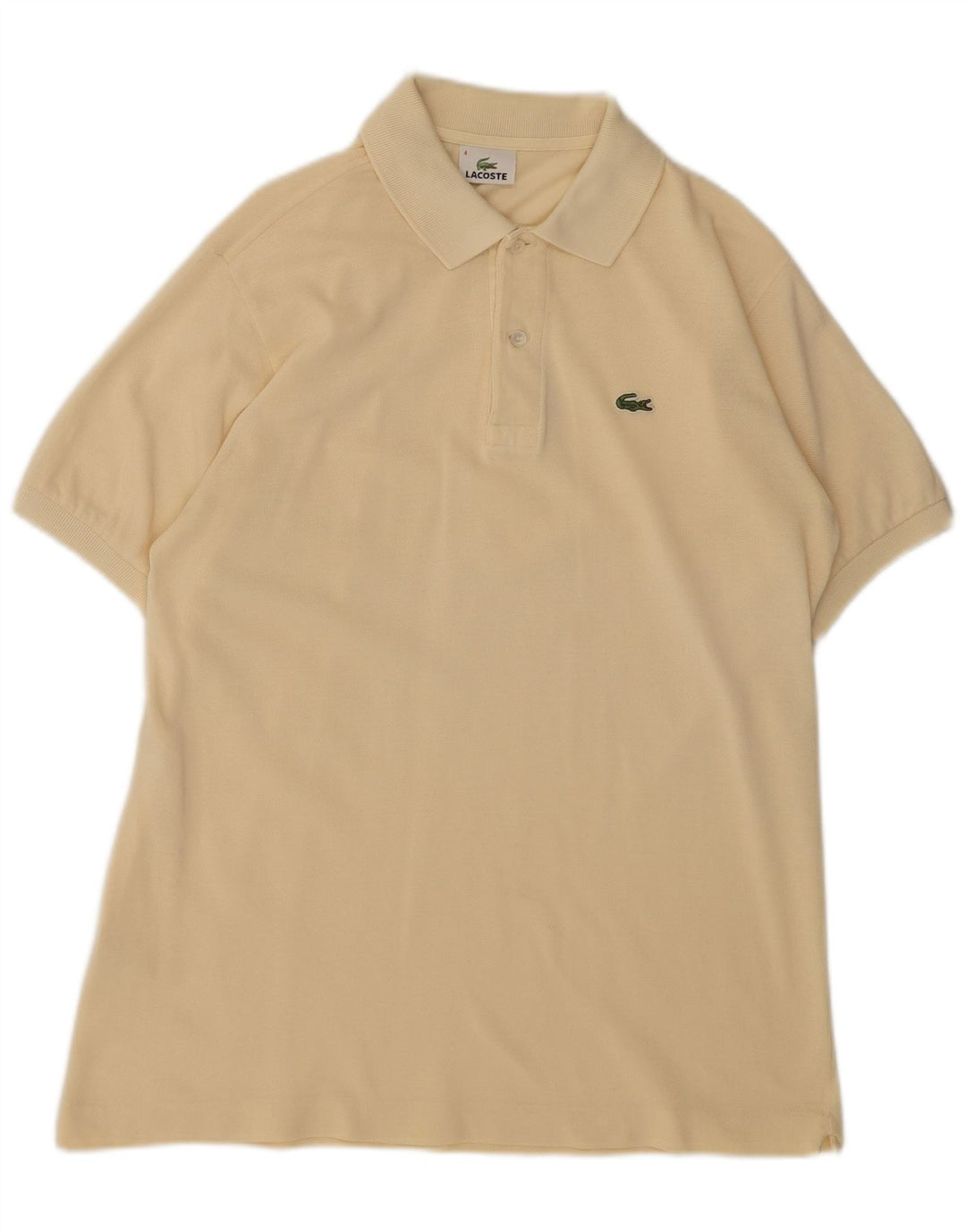 Lacoste Polo coupe classique pour homme taille 4 en coton jaune moyen classique