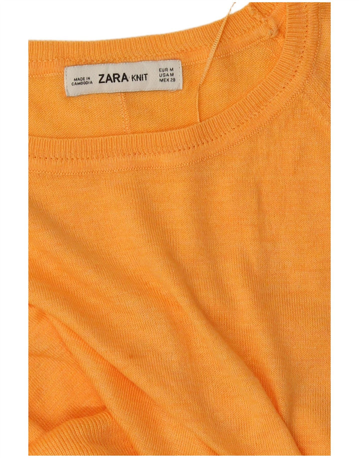 Zara Pull col bateau pour femme UK 14 Orange moyen