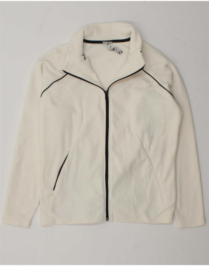 ASICS Womens Fleece Jacket UK 14 Medium White Polyester