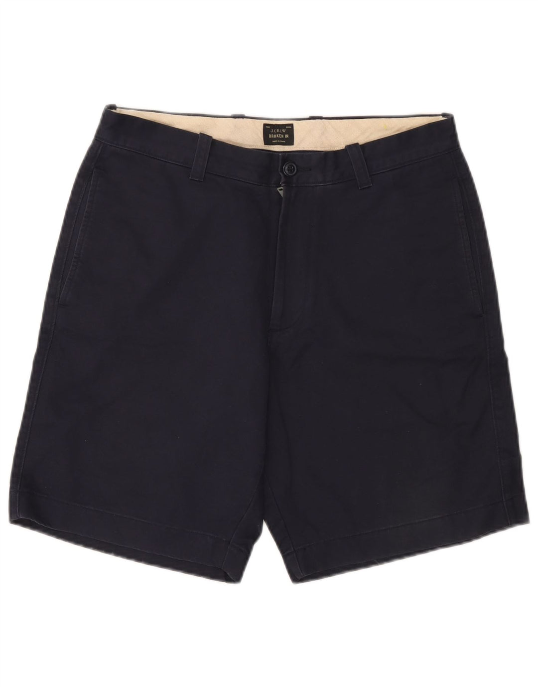 J. Crew Short Chino Broken In Homme W32 Coton Bleu Marine Moyen