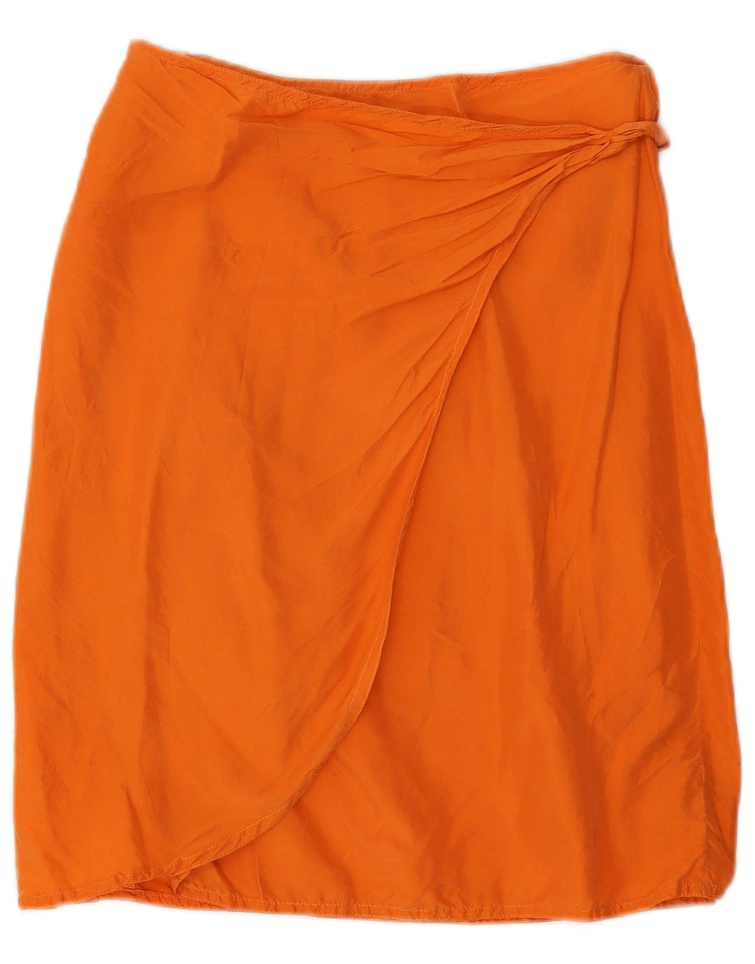 vintage Femme Wrap Jupe Moyenne W28 Orange Soie