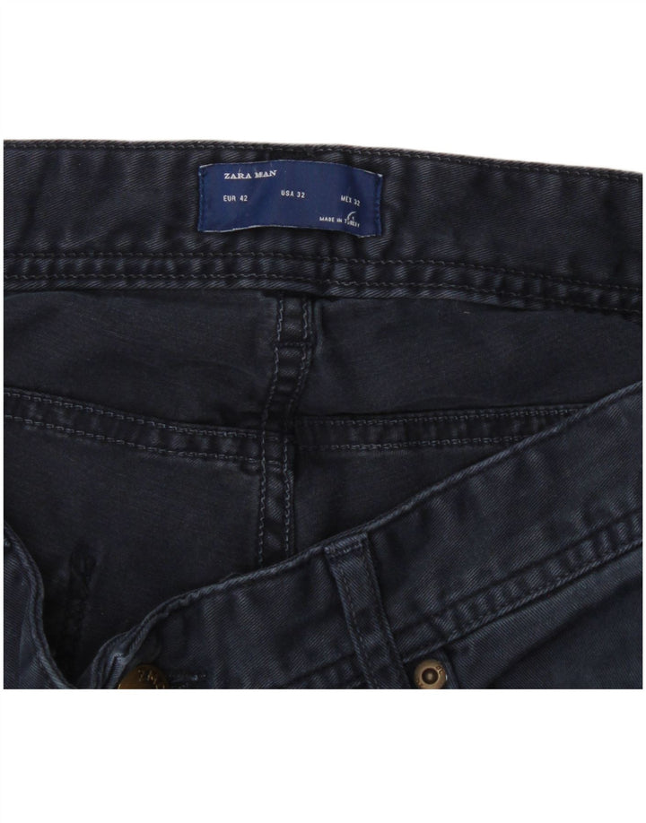 Zara Jean Slim Homme EU 42 Large W32 L30 Bleu Marine