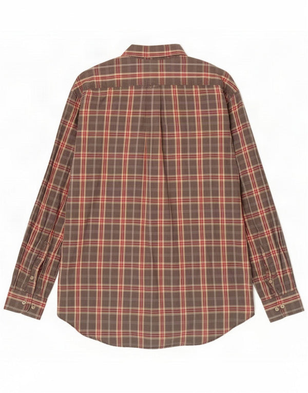 Chemise vintage pour homme XL en coton à carreaux gris