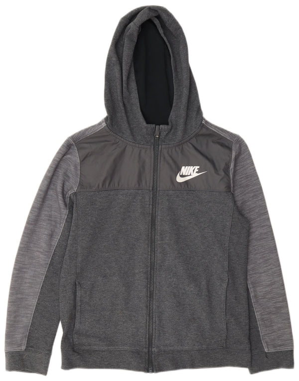 Nike Garçon Zip Sweat à capuche Pull 12-13 ans Grand Gris Coton