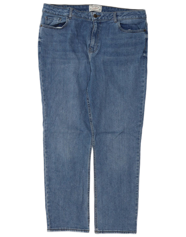 FAT FACE Chesham Girlfriend Jean droit pour femme UK 16 Large W36 L28 Bleu