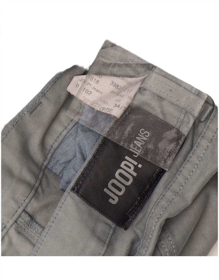 JOOP Mens Straight Casual Trousers W34 L36  Grey Cotton Vintage Joop and Second-Hand Joop from Messina Hembry 