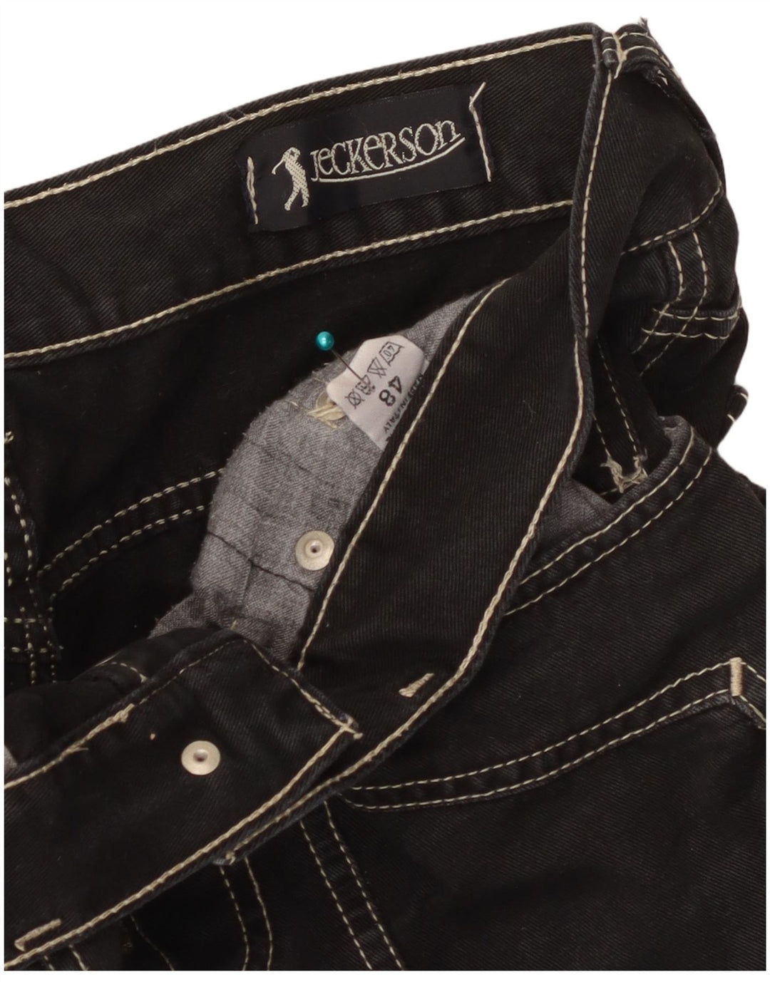 Jeckerson Jean droit homme IT 48 Medium W32 L32 coton noir