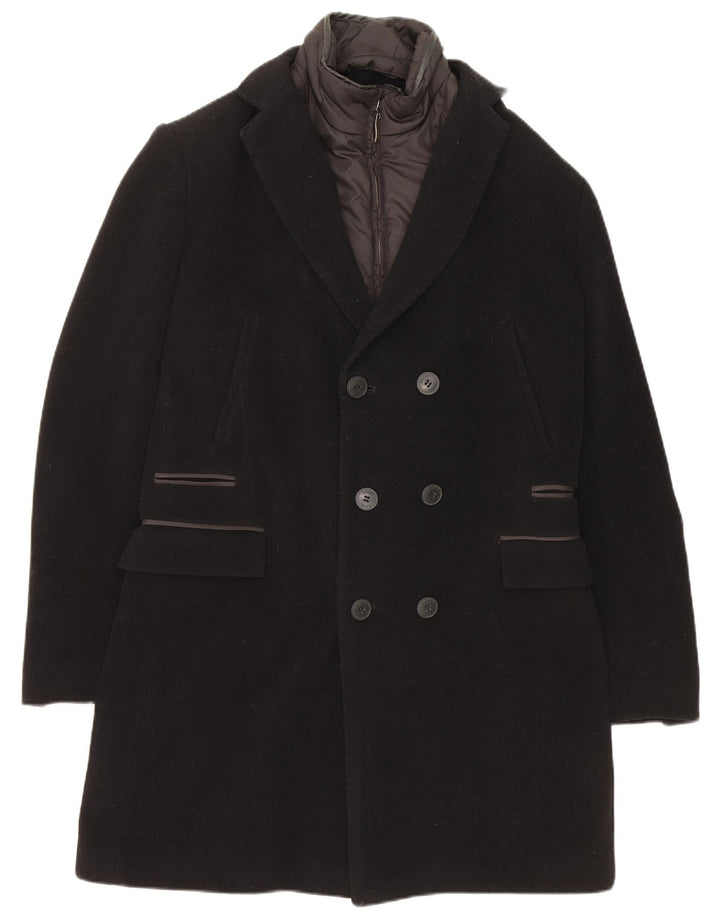Gaudi Homme Manteau Croisé IT 48 Laine Noir Moyen