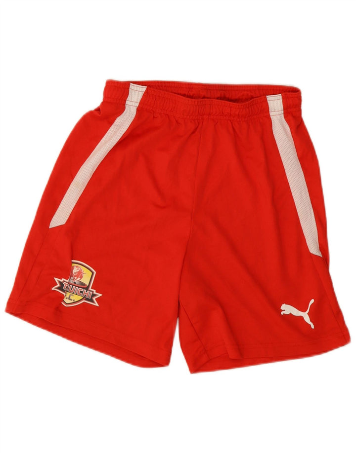 Puma Short de Sport Garçon 15-16 Ans Rouge Colorblock