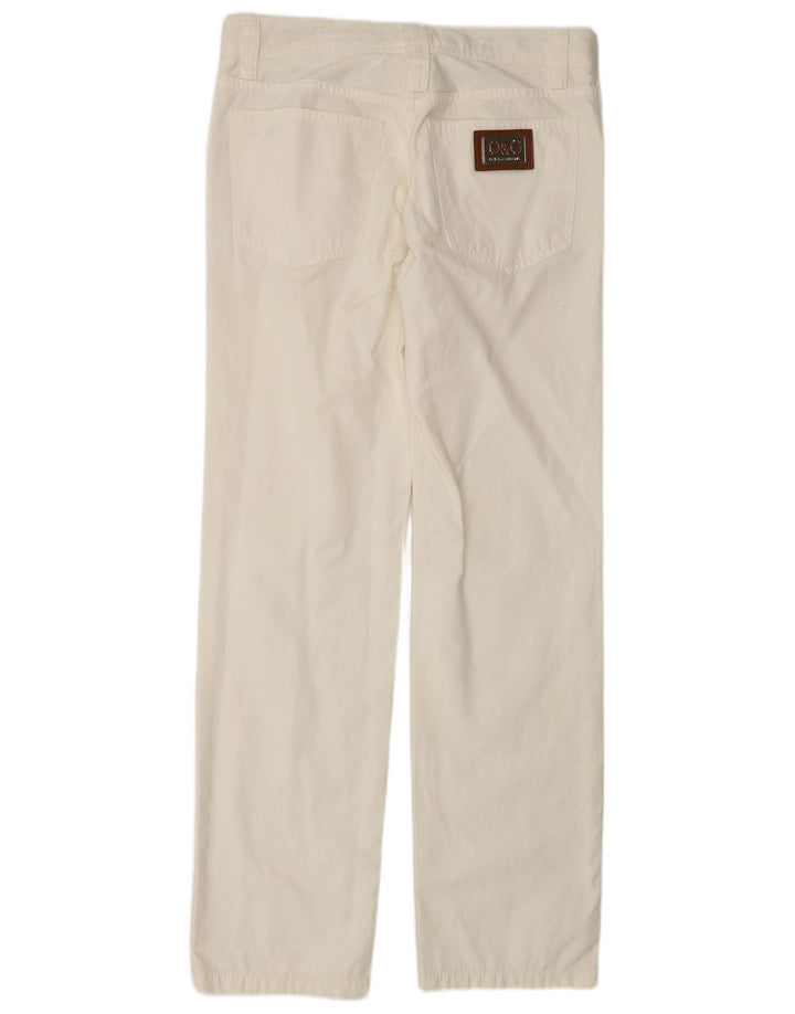 DOLCE & GABBANA Jean droit homme W34 L32 coton blanc