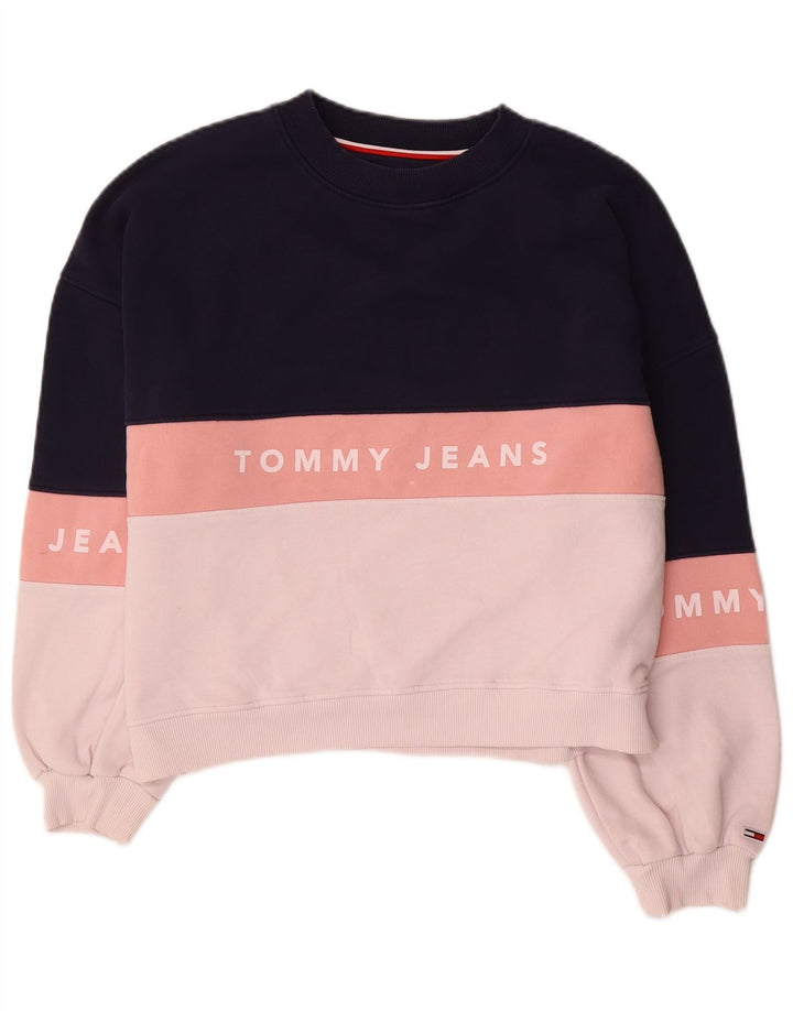 Tommy Hilfiger Sweat-shirt surdimensionné pour femme UK 10 Petit Bleu marine
