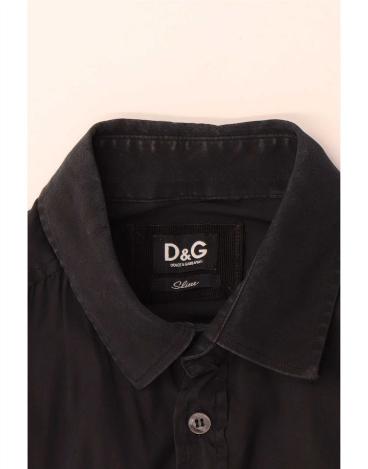 Dolce & Gabbana Chemise coupe slim pour homme Noir moyen