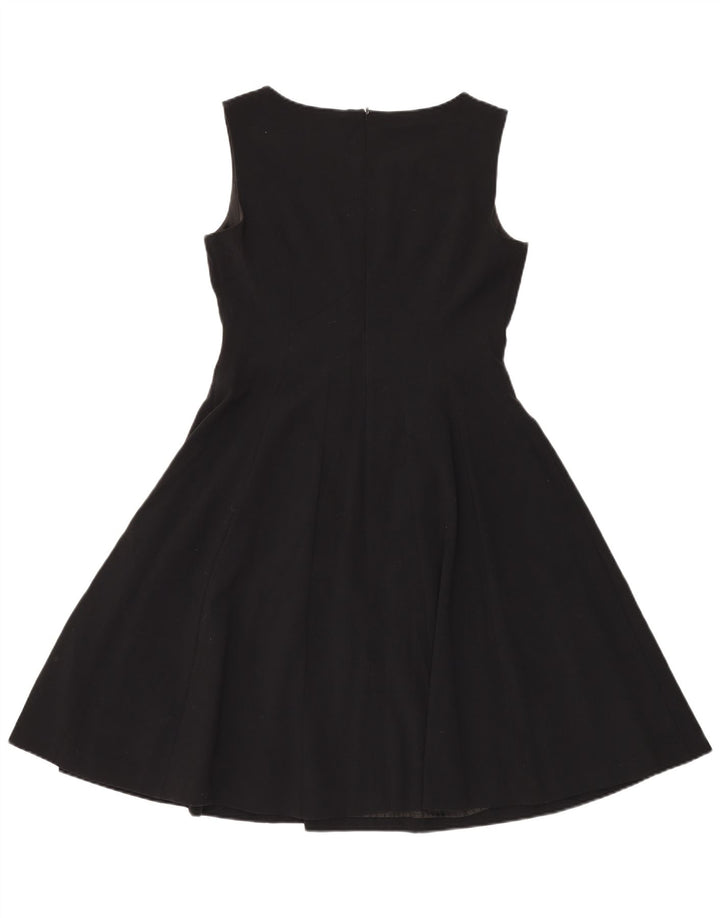 Marks & Spencer Robe trapèze sans manches pour femme UK 12 Polyester noir moyen