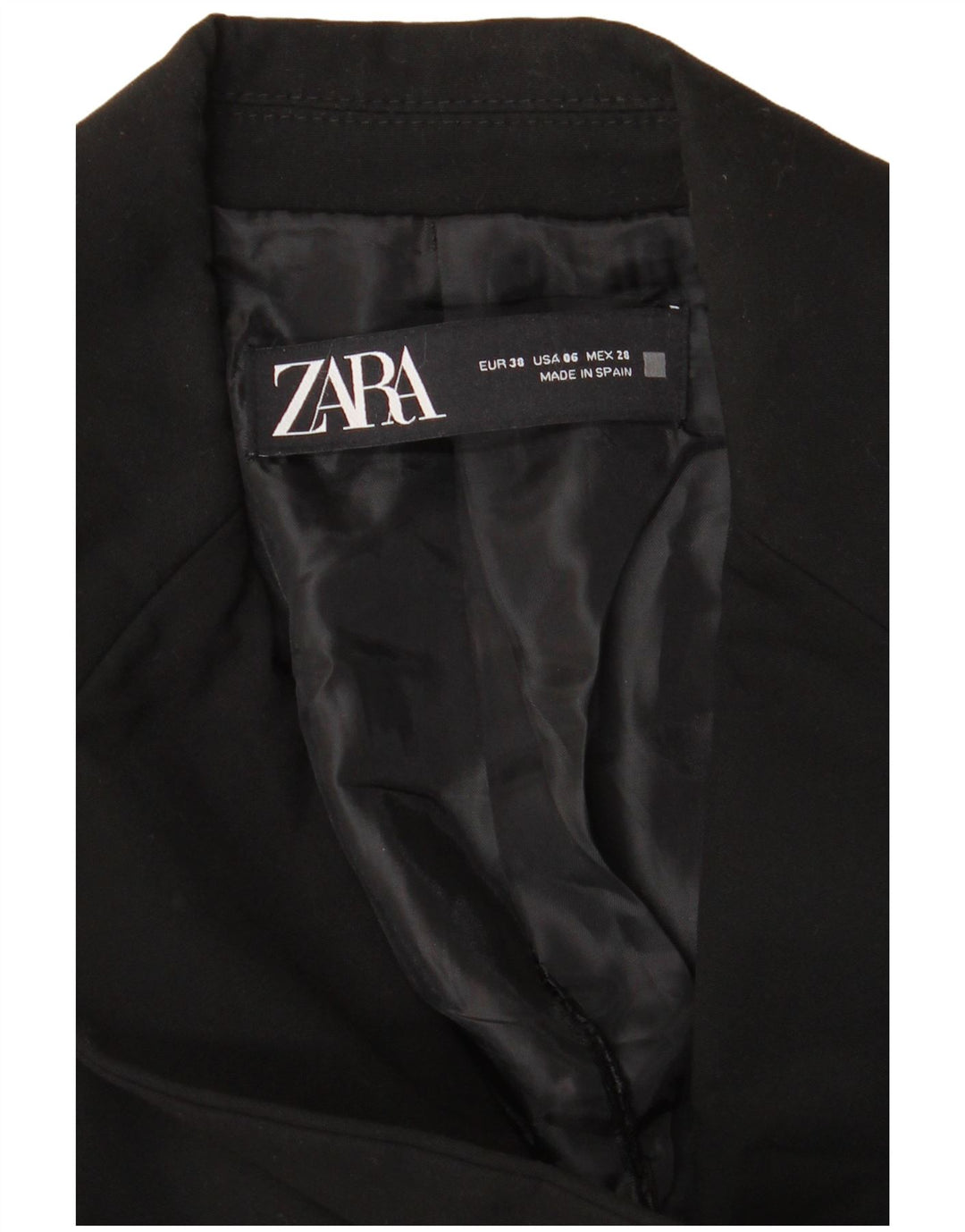 Zara Veste Blazer 1 Bouton Femme EU 38 Petit Noir