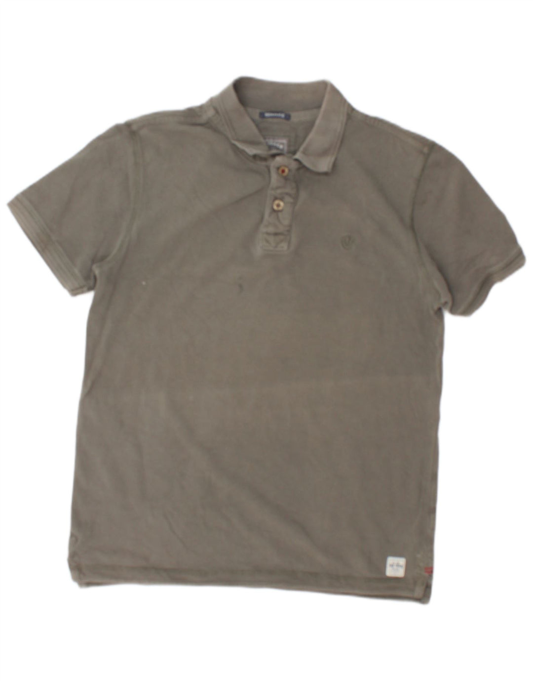Fat Face Polo Heritage Homme Gris Moyen Coton