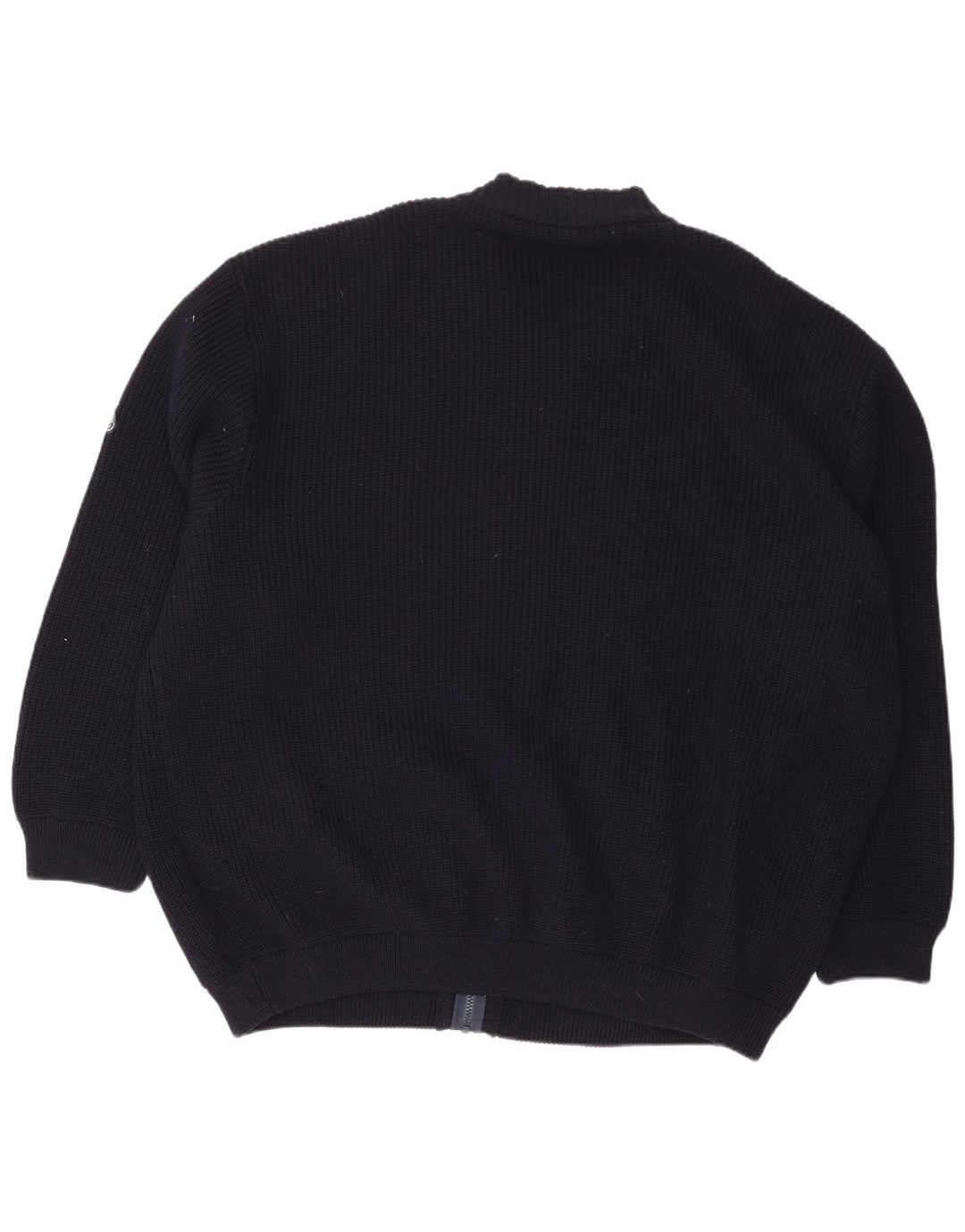 vintage Mens Cardigan surdimensionné Pull XL Laine Bleu Marine