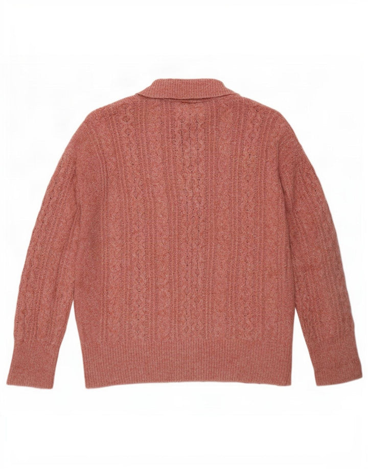 Fat Face Pull surdimensionné à col zippé pour femme UK 14 Nylon rose moyen