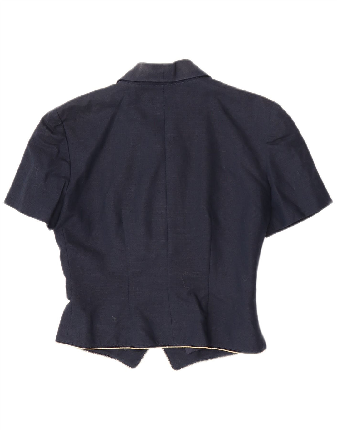 Luisa Spagnoli Cardigan à manches courtes pour femme IT 42 Bleu marine moyen