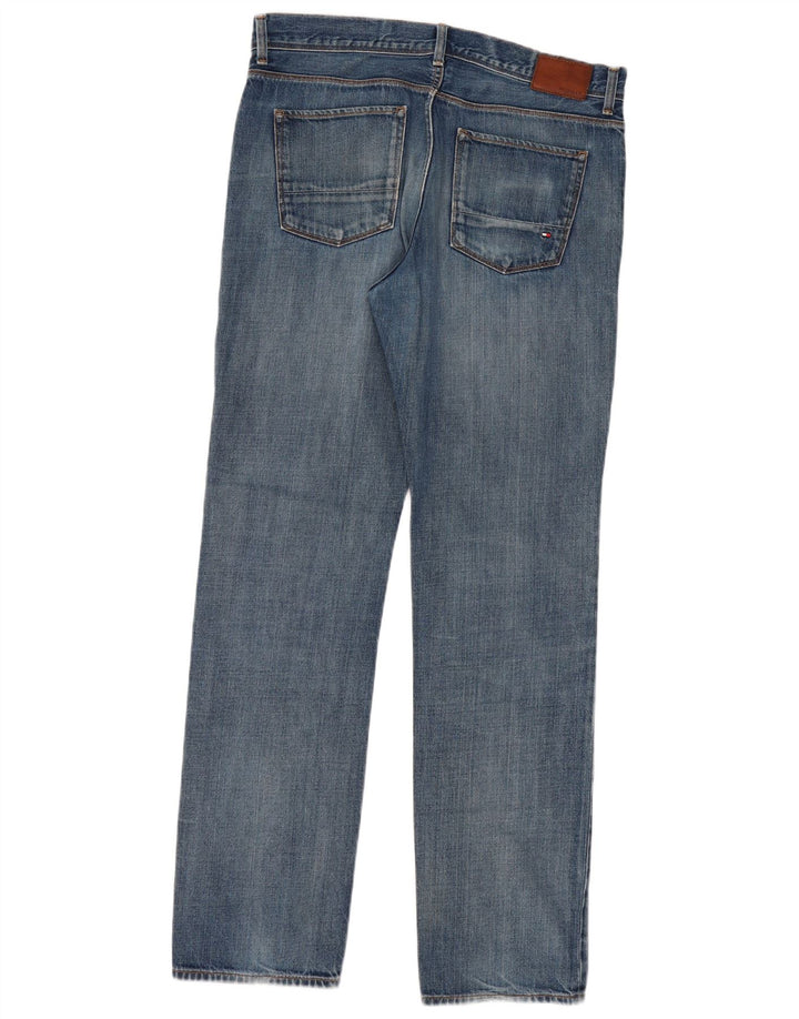 TOMMY HILFIGER Jean Droit Mercer Regular Fit Homme W34 L34 Bleu Coton