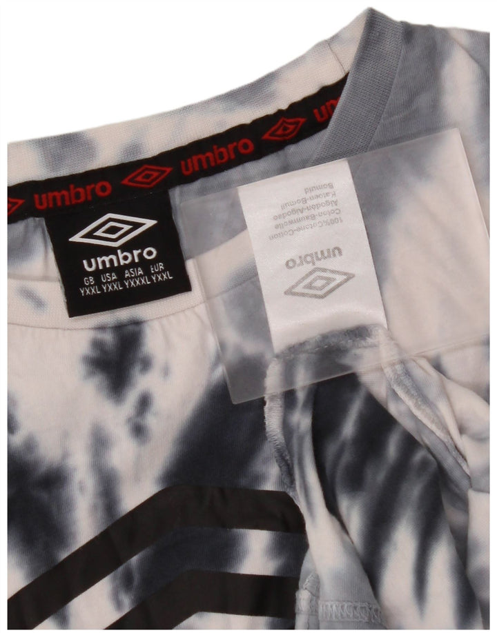 UMBRO T-shirt graphique pour garçon 15-16 ans 2XL Gris Tie Dye Coton