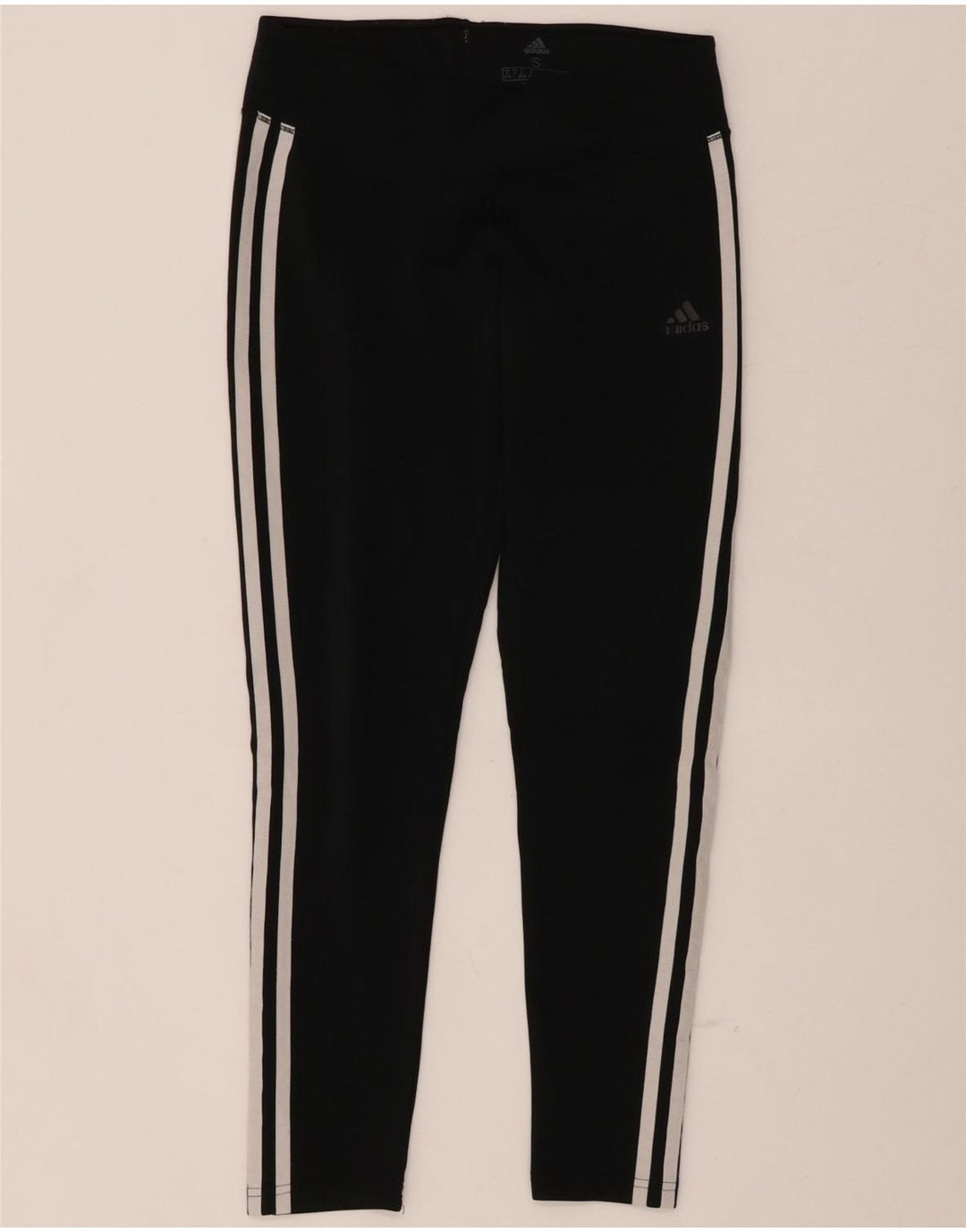 ADIDAS Femmes Climalite Leggings UK 8/10 Petit Noir Polyester