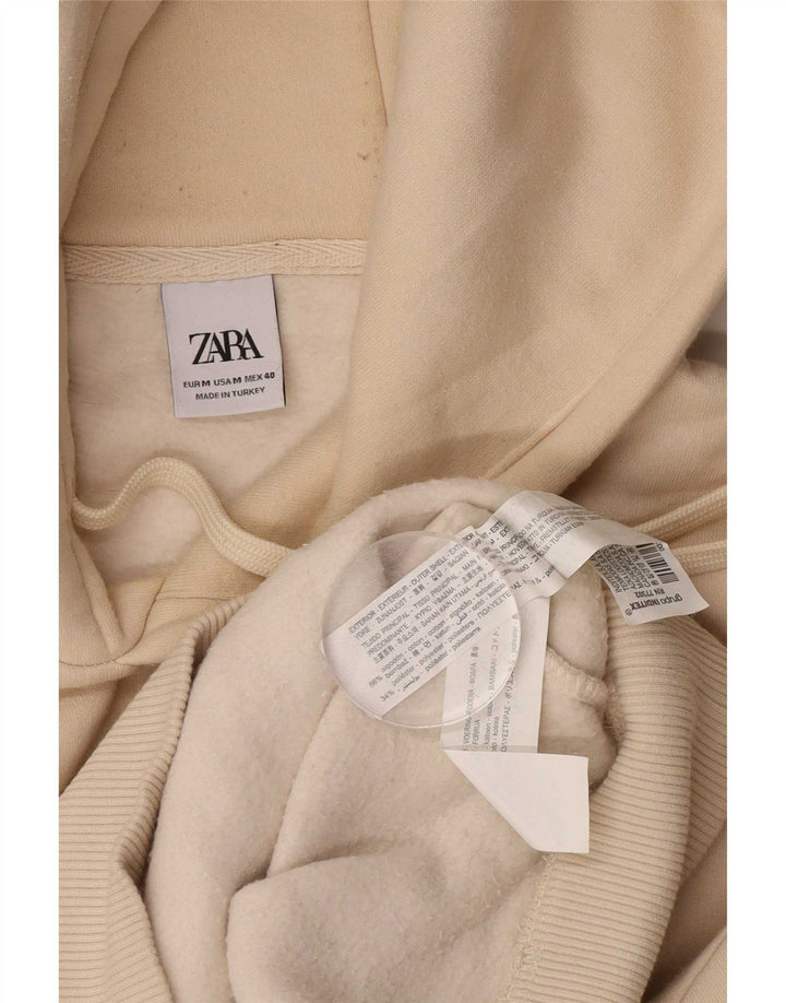 Zara Homme Sweat À Capuche Pull Beige Moyen Coton