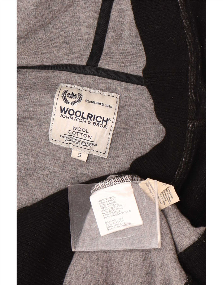 Woolrich Pull à capuche pour femme UK 10 Petite laine noire