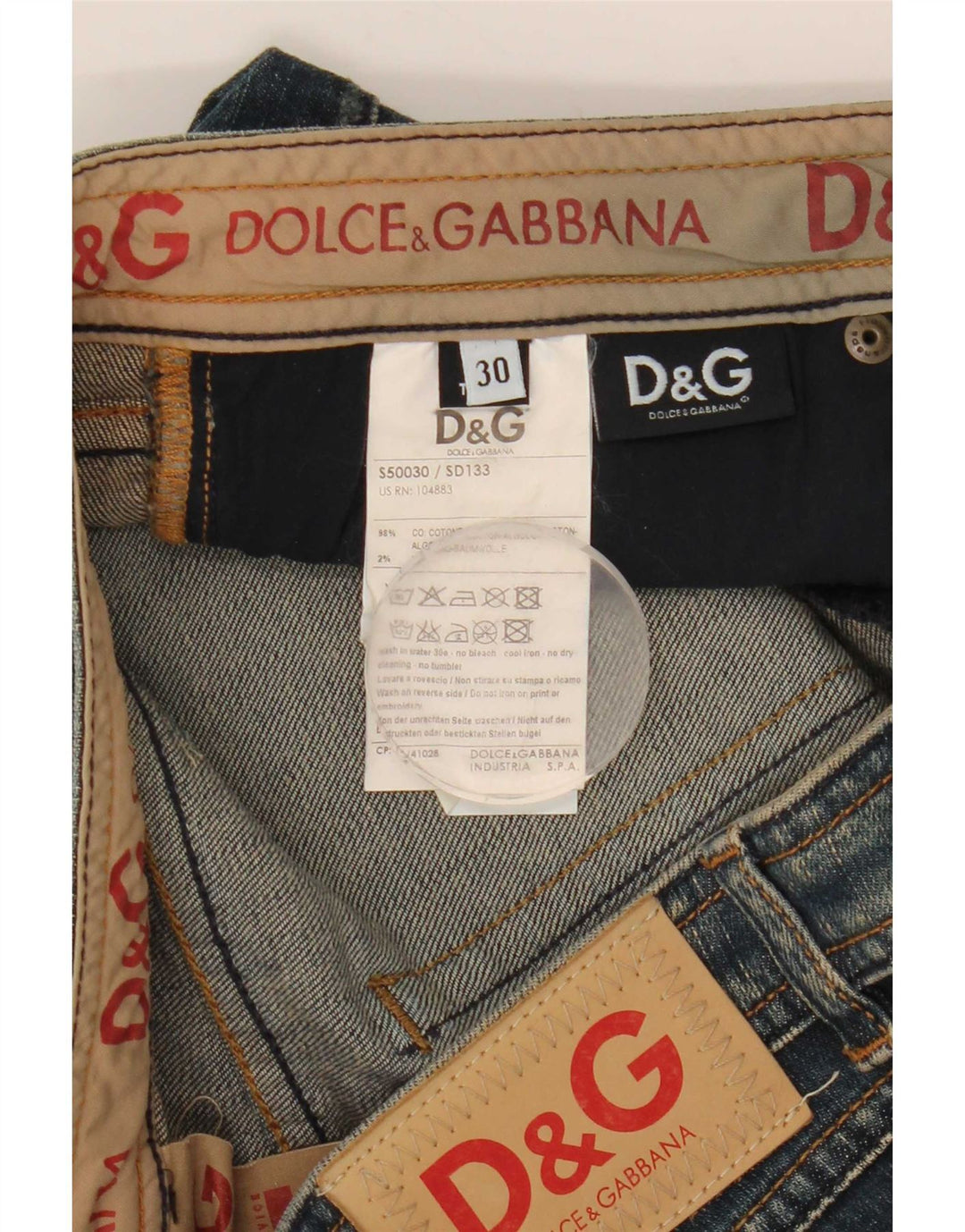 Dolce & Gabbana Jean Bootcut Femme W30 L30 Coton Bleu