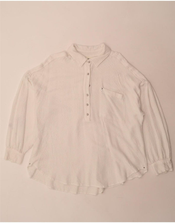 BKE Pull surdimensionné pour femme - Chemisier UK 16 - Grande rayonne blanche