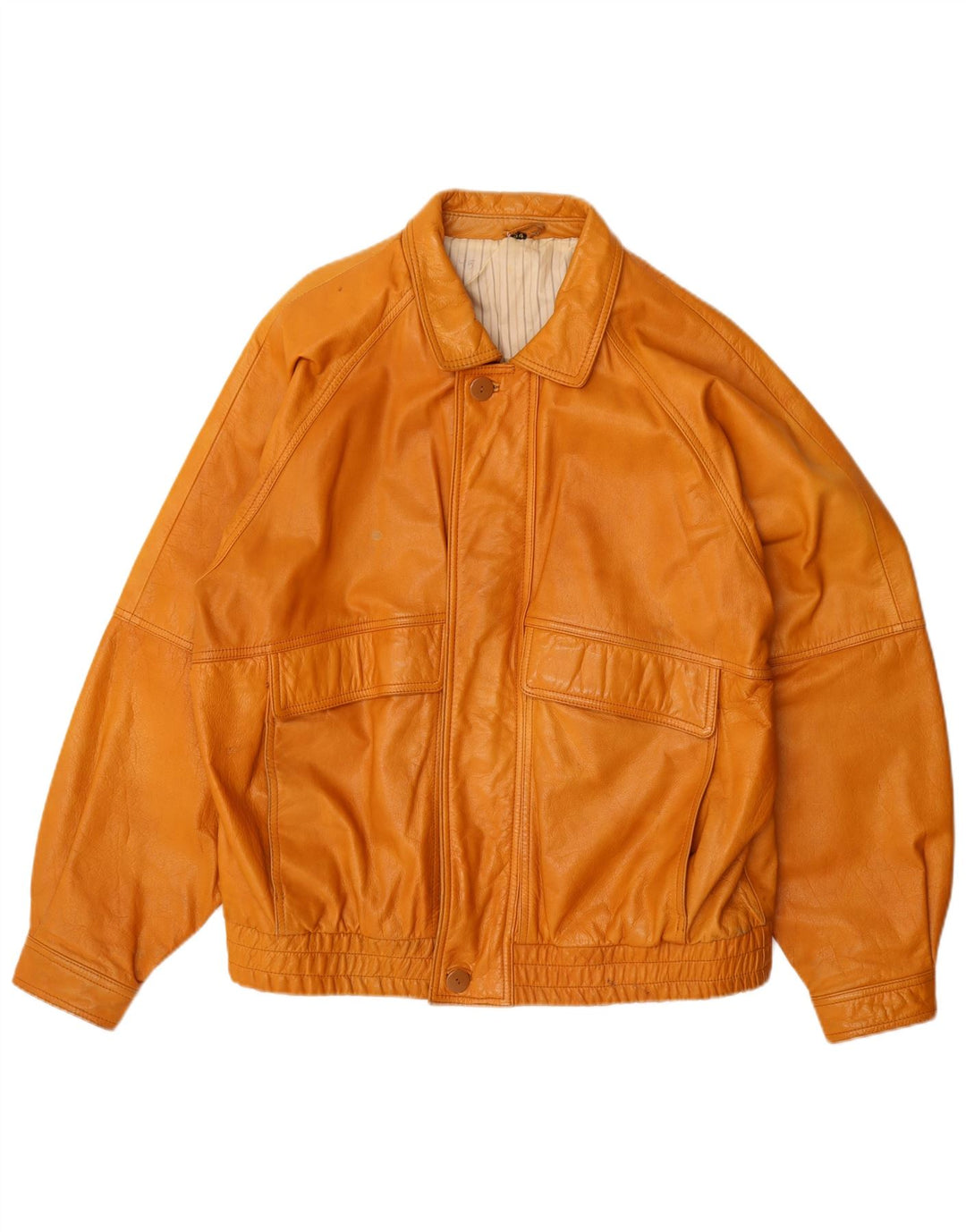 Veste en cuir homme vintage IT 54 2XL Cuir marron