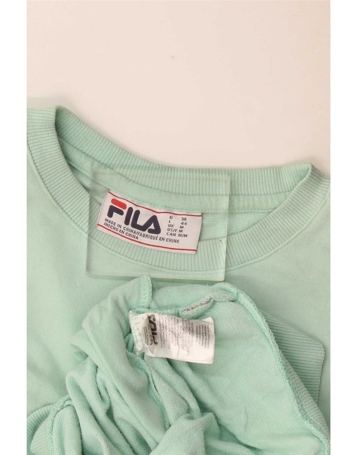 Fila Sweat-shirt pour femme en coton turquoise moyen UK 14