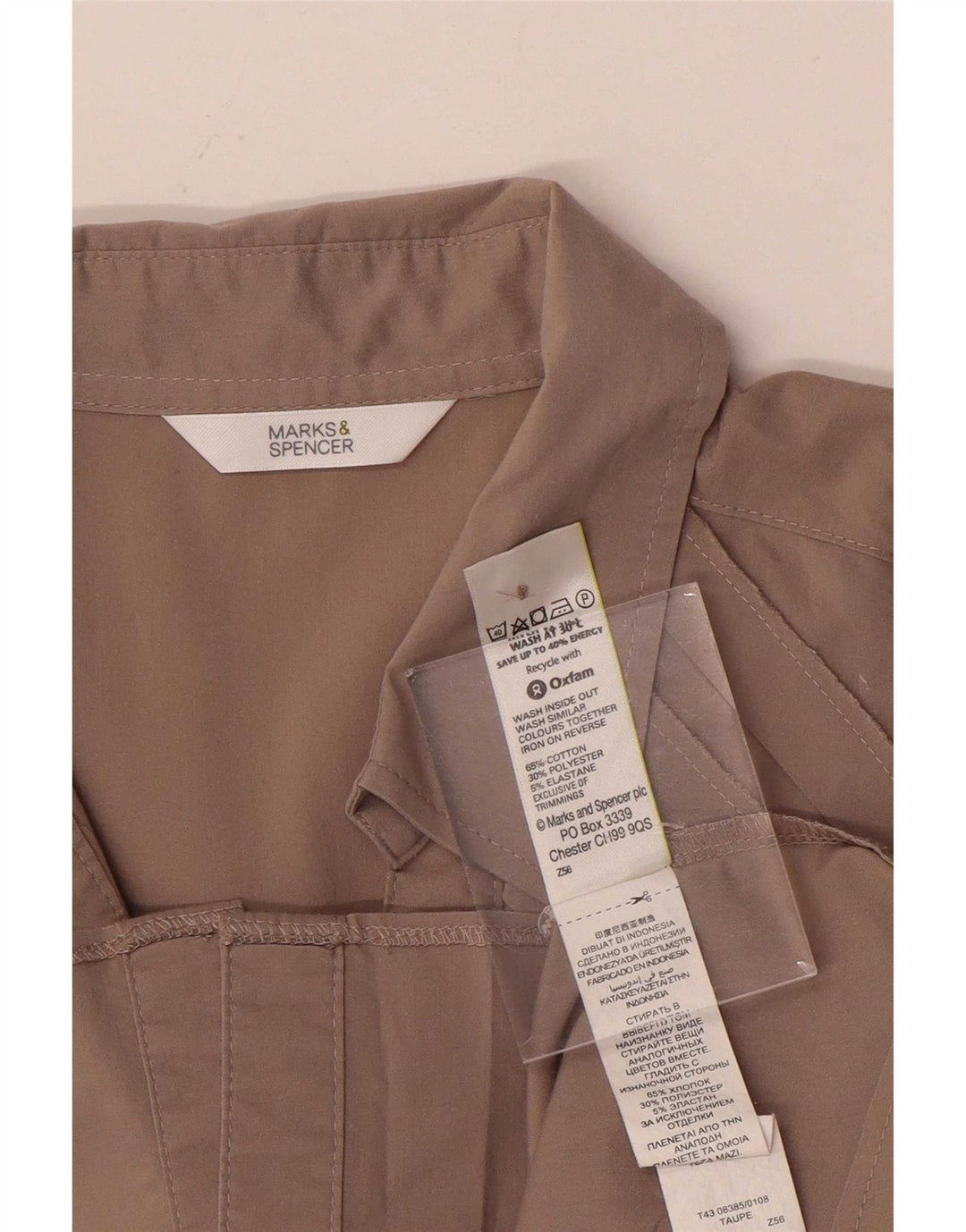 Marks & Spencer Chemise Chemisier Femme UK 18 XL Gris Coton