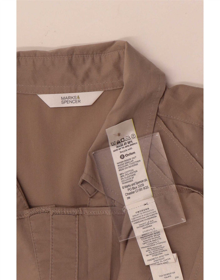 Marks & Spencer Chemise Chemisier Femme UK 18 XL Gris Coton