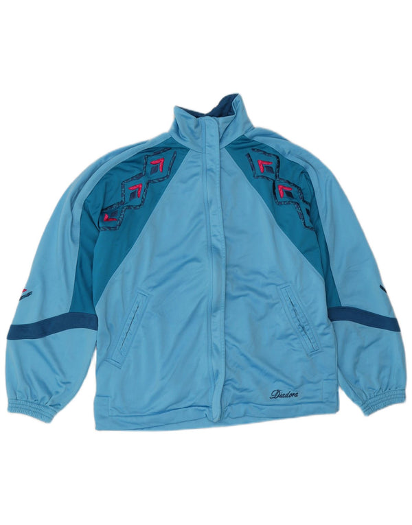 Diadora Veste de survêtement graphique pour femme IT 40 Bleu moyen Colourblock