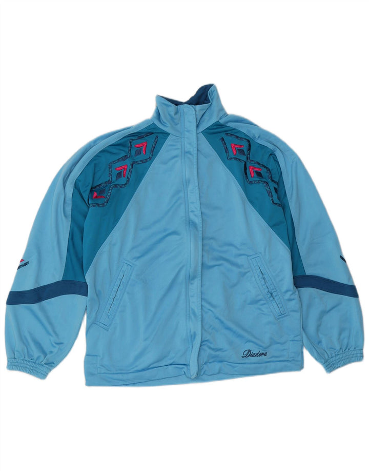 Diadora Veste de survêtement graphique pour femme IT 40 Bleu moyen Colourblock