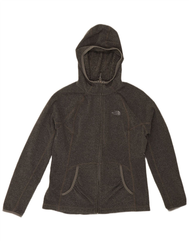 THE NORTH FACE Pull à capuche zippé pour femme UK 16 Large Gris Polyester