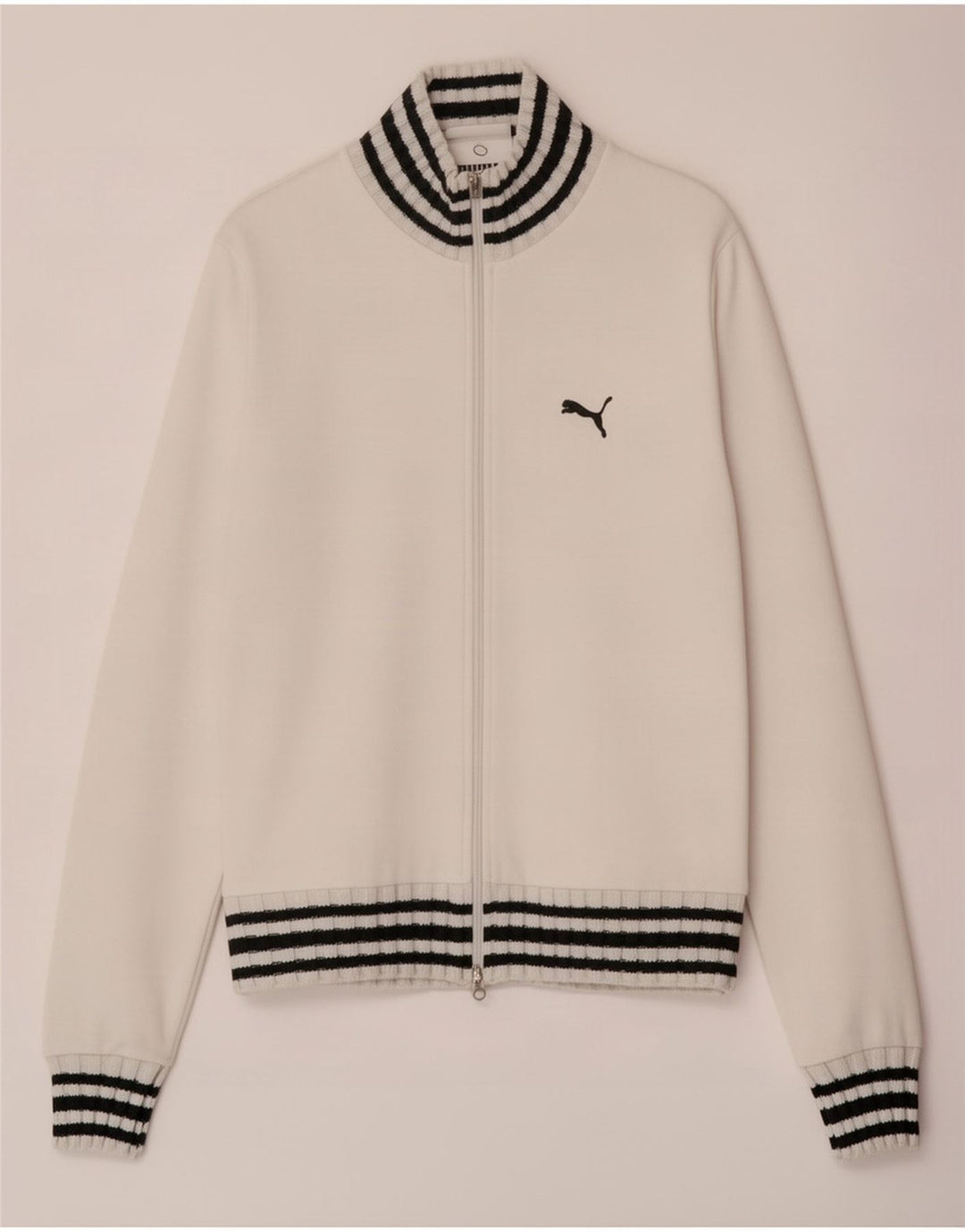 Puma Veste de survêtement pour femme UK 14 Medium Blanc Rayé