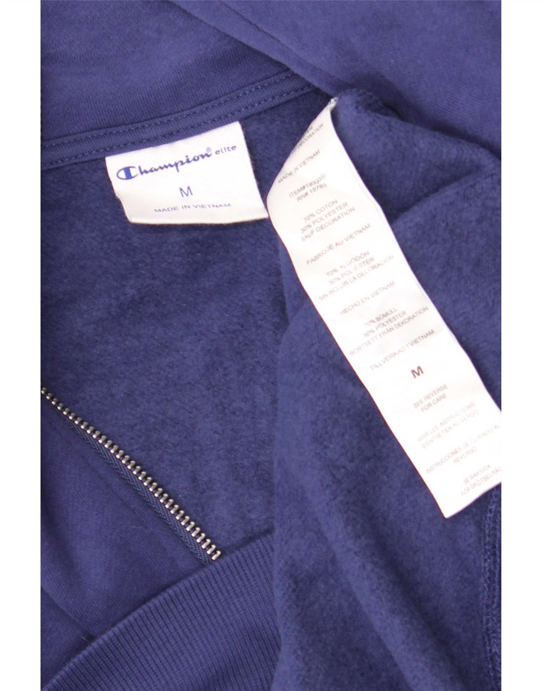 Champion Sweat-shirt surdimensionné à col zippé pour femme UK 14 Bleu marine moyen