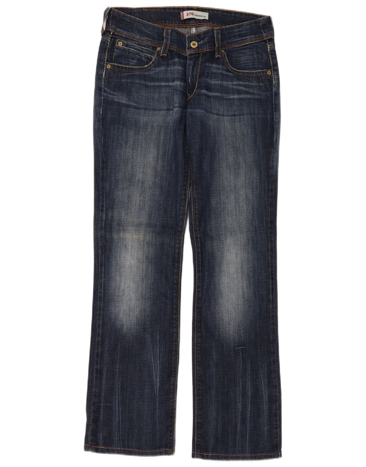 Levi's Jean Droit 570 Femme W31 L31 Bleu Marine Coton