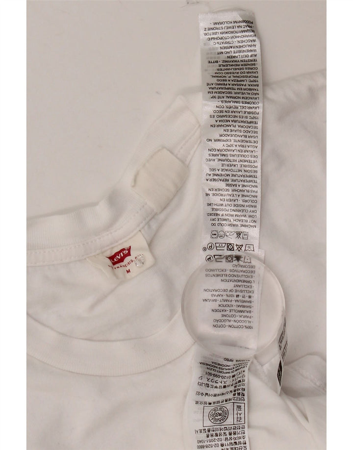 Levi's T-Shirt Femme UK 12 Blanc Moyen Coton