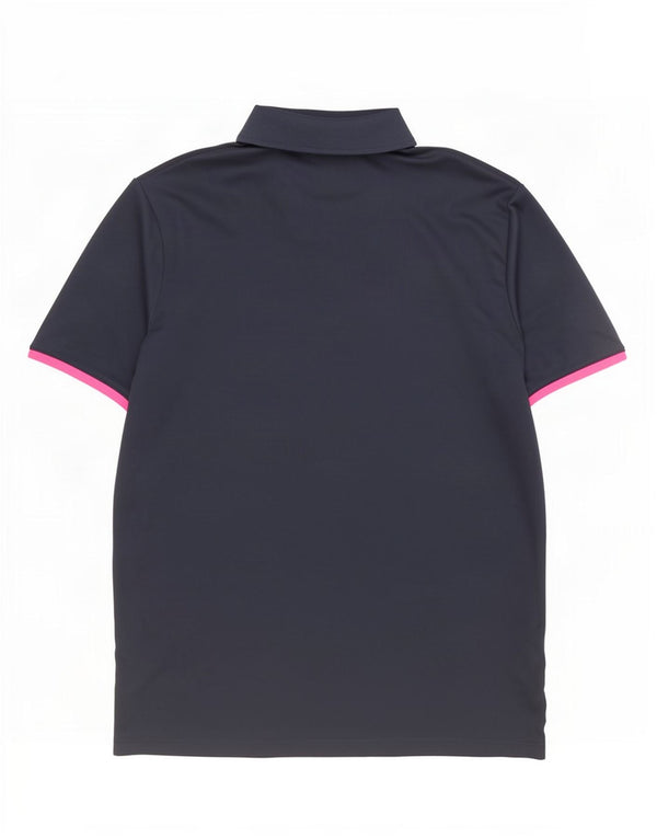 Adidas Polo Homme XL Bleu Marine Colorblock Polyester