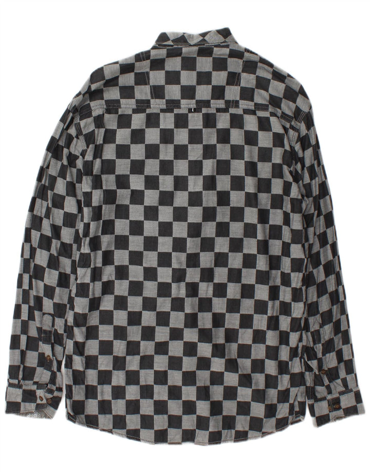 Chemise Homme Vintage Gris Moyen Géométrique