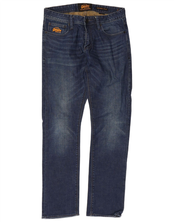 Superdry Jean Corporal Slim W32 L30 Bleu Coton Homme