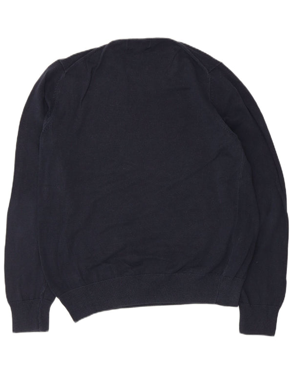 Marks & Spencer Pull à col rond pour homme en coton bleu marine Taille L