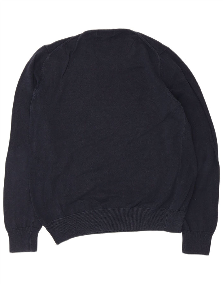 Marks & Spencer Pull à col rond pour homme en coton bleu marine Taille L