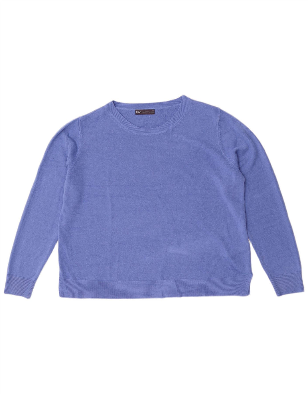 Marks & Spencer Pull col rond pour femme UK 20 2XL Bleu